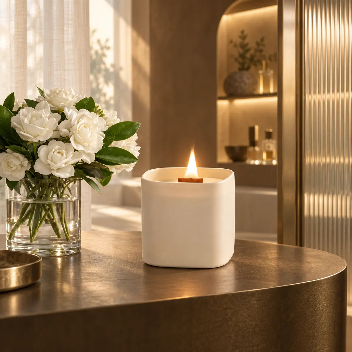 Mistoriah 3Pcs Luxury Wood Wick Candle Set